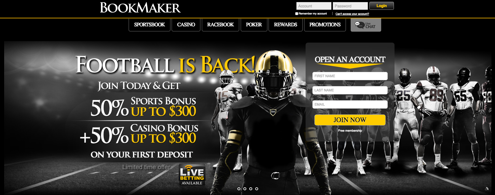 bookmaker signup bonus