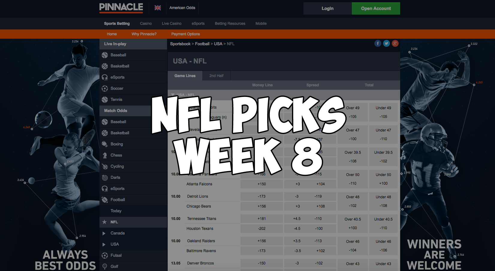 Free NFL Picks Week 8 – American Betting Site Reviews | American