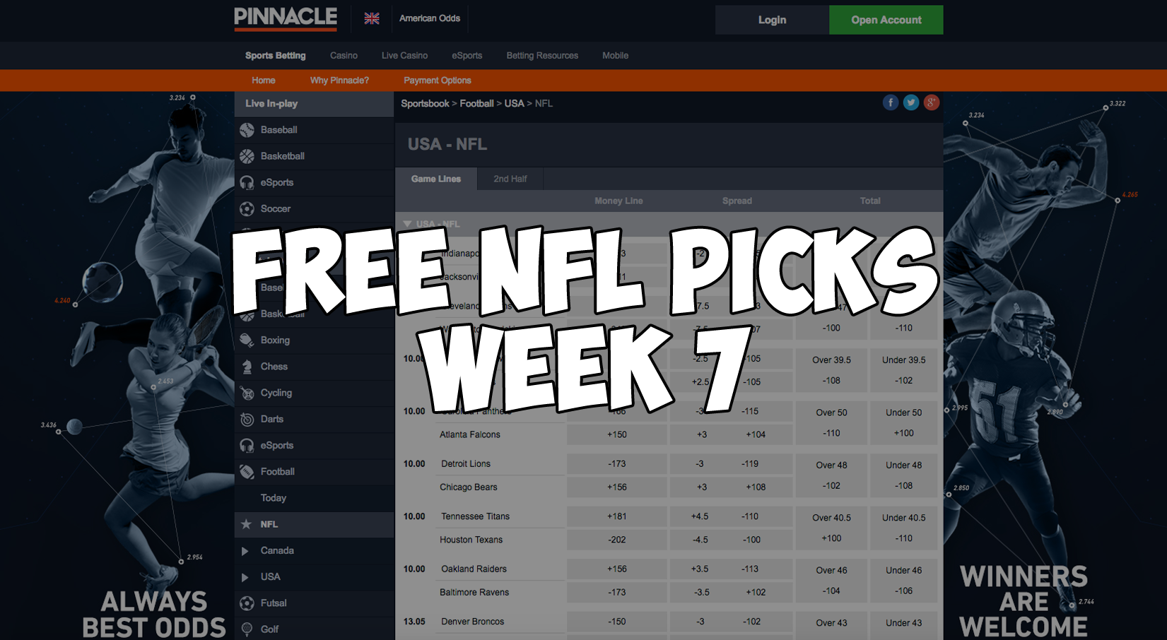 Free NFL Picks Week 7 - American Betting Site | American ...