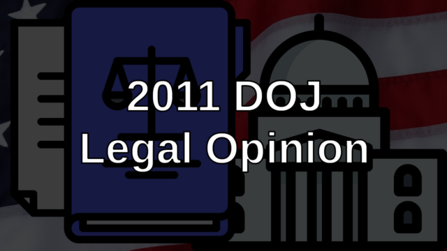 2011 doj legal opinion